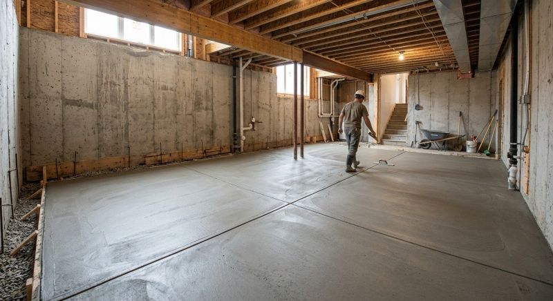 Basement Concrete Installation in Monticello, GA