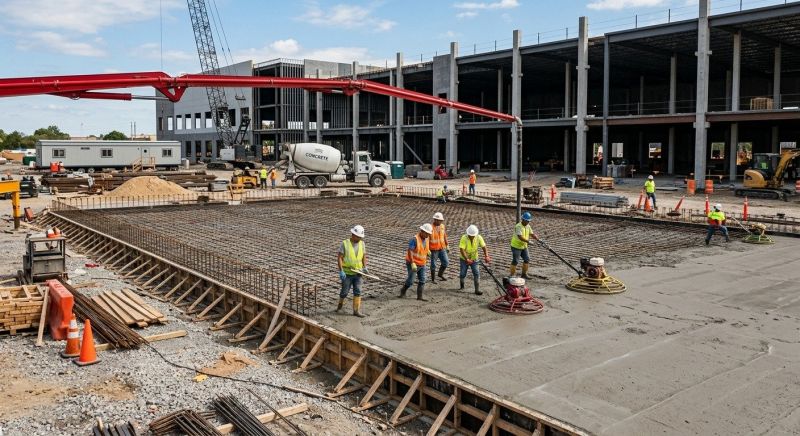 Commercial Slab Installation in Jackson, GA