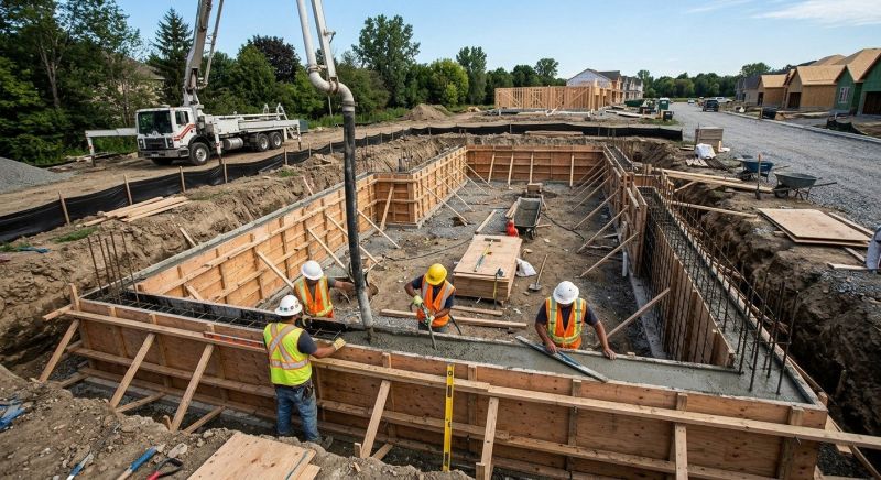 Poured Foundation Installation in Covington, GA